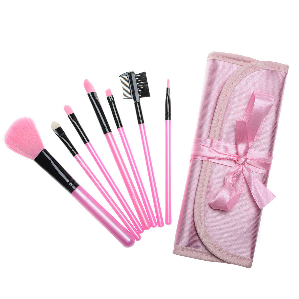 Multifunctional Portable 7 Ribbon Makeup Brushes Suit Multifunctional Portable 7 Ribbon Makeup Brushes Suit